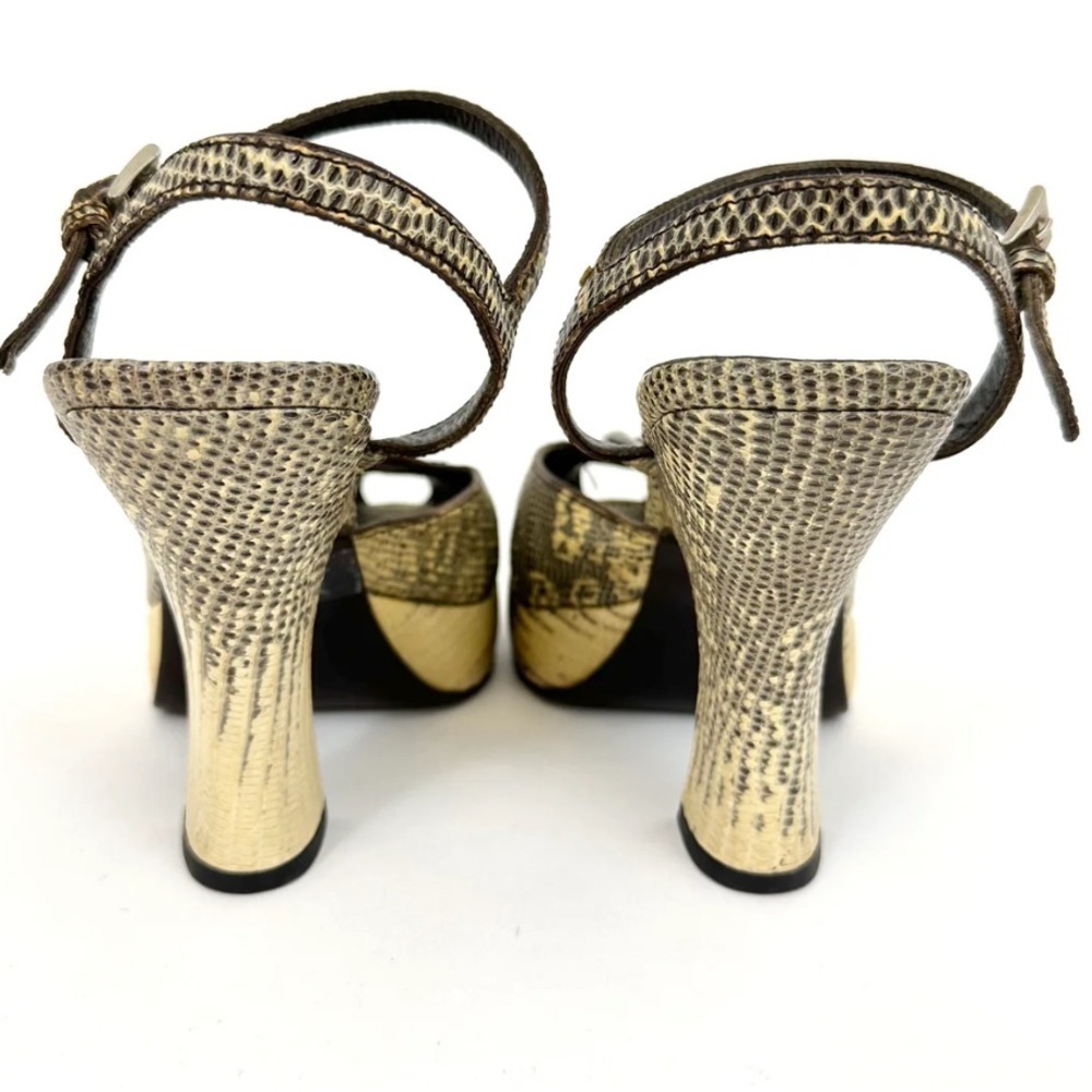 1990s Prada Ringtail Lizard Platform w Curved Heel - Picture 3 of 12